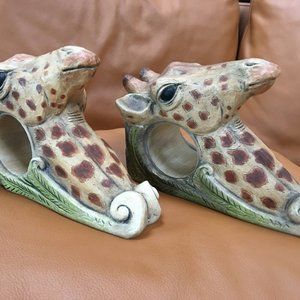 SALE!  FABULOUS Giraffe Drapery Curtain Wall Brackets